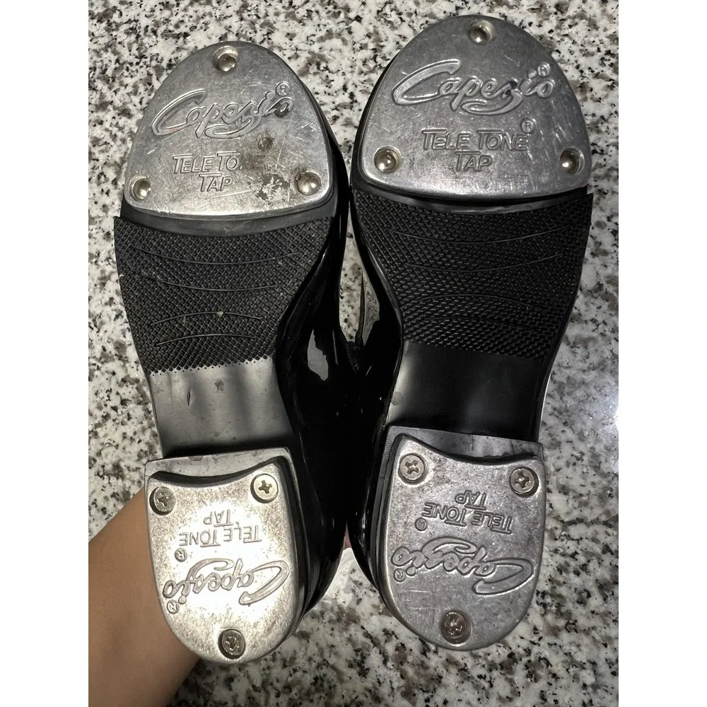 Capezio‎ Tap Dance Shoes Girls Size 8M Black